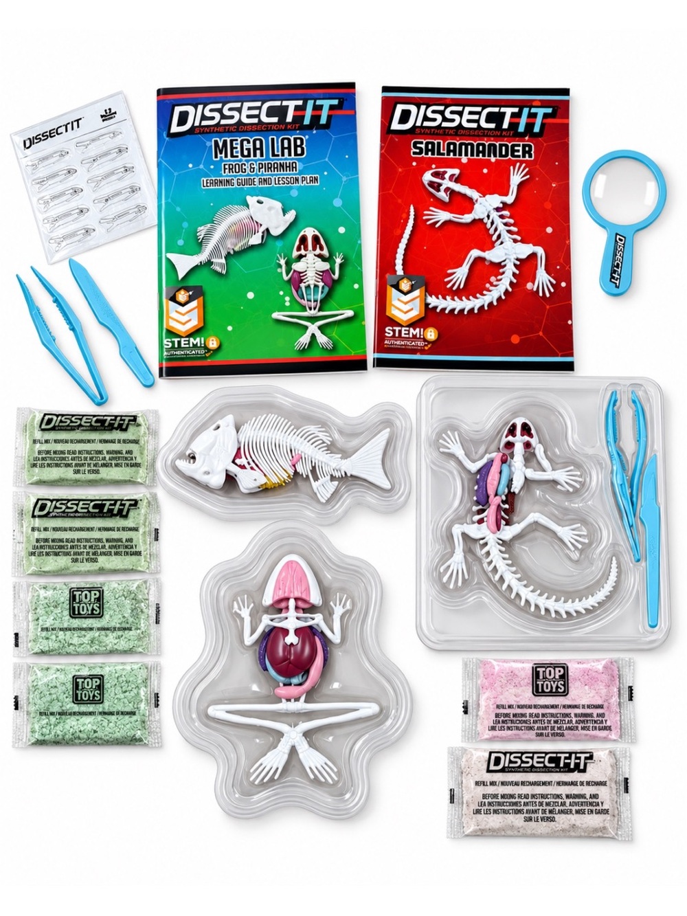 Dissect It Unboxed Mega Lab Frog Piranha & Salamander STEM Kits
